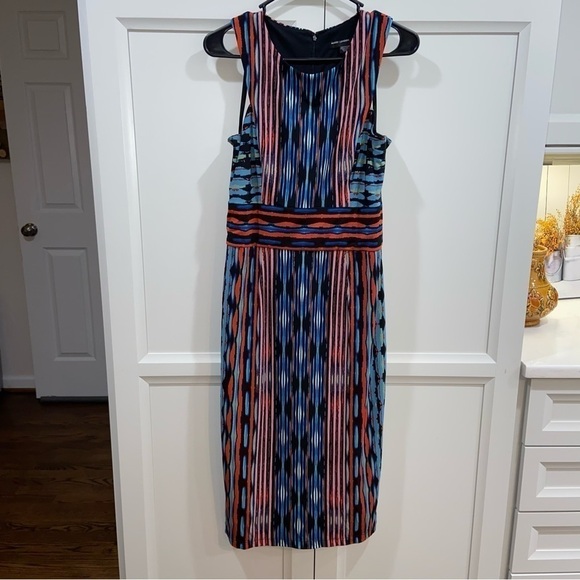 Maggy London Multi Color Sleeveless Dress Size 8 - Picture 1 of 10